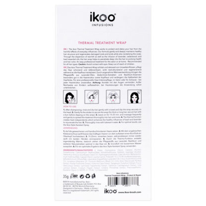 Termalna maska za rekonstrukciju i zaštitu boje kose IKOO Infusions Thermal Treatment Wrap 35g - Slika 2