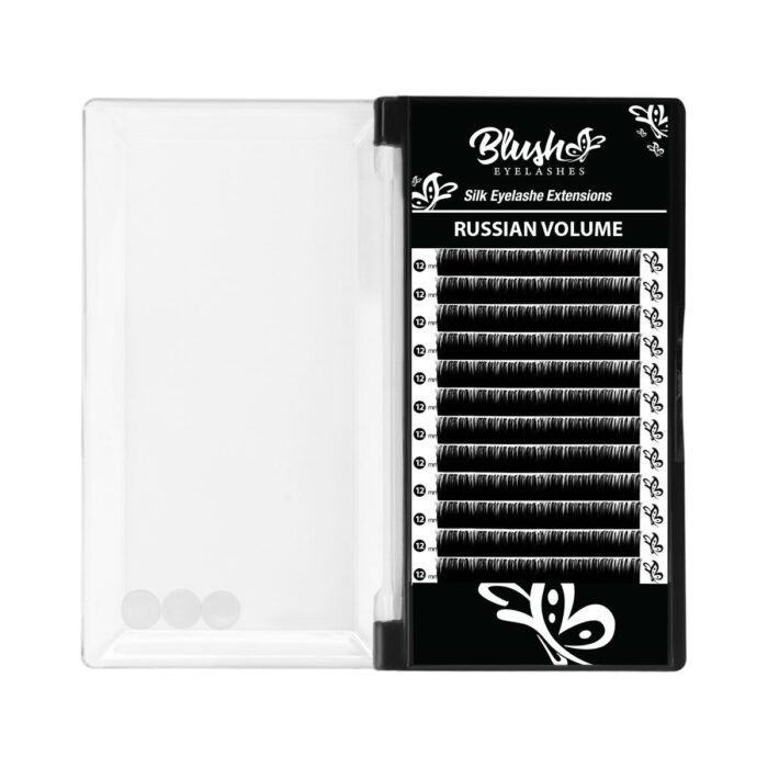 Svilene trepavice za ruski volumen BLUSH C-kriva 12mm - Slika 3