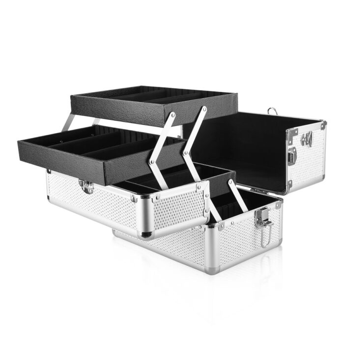 Kofer za šminku, kozmetiku i pribor GALAXY TC 1432 WG Beli gliter - Slika 2