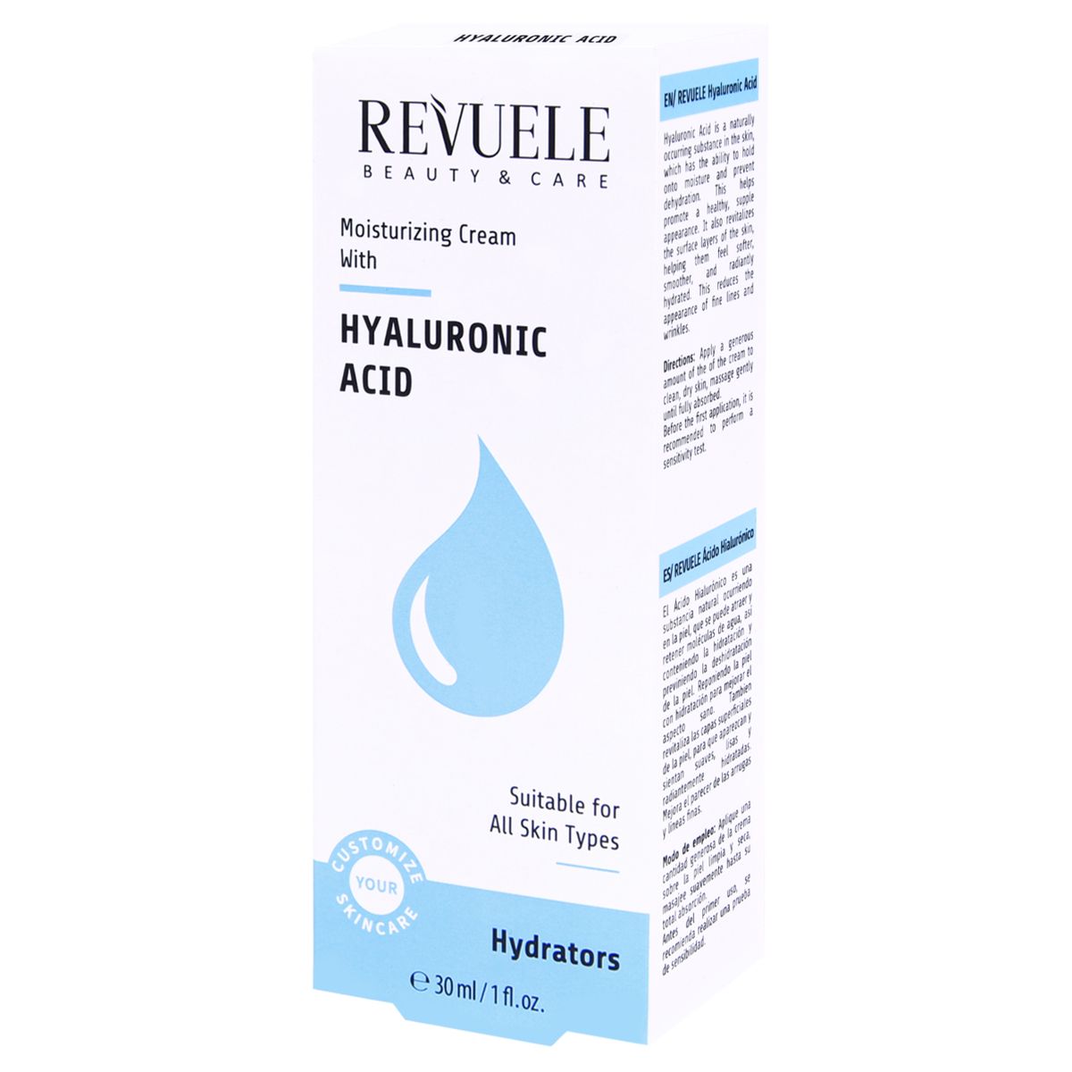 Krema za hidrataciju lica REVUELE Hijaluronska kiselina 30ml - Slika 2