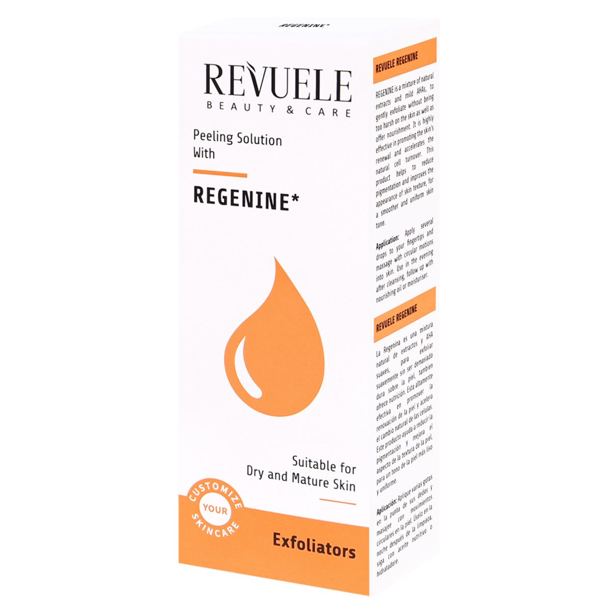 Serum za blagi piling suve i zrele kože lica REVUELE Regenine 30ml - Slika 2
