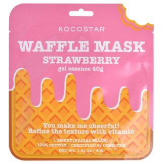 Korejska sheet maska za negu kože lica KOCOSTAR Waffle Strawberry 40g