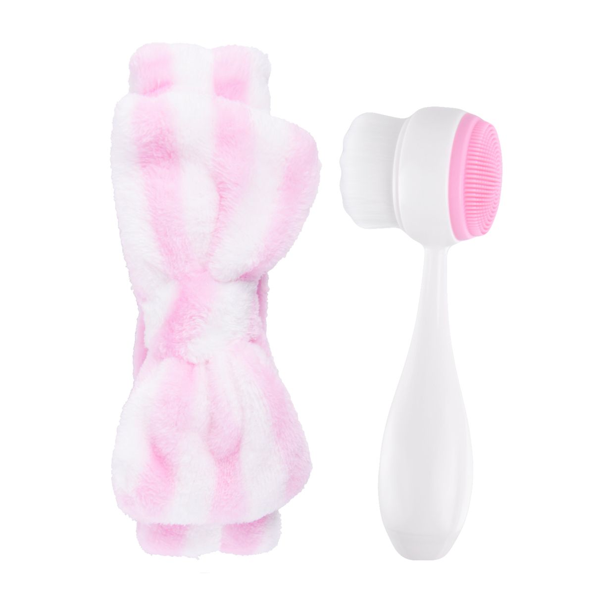 Set traka za kosu i četka za lice SPA NATURAL Roze - Slika 2