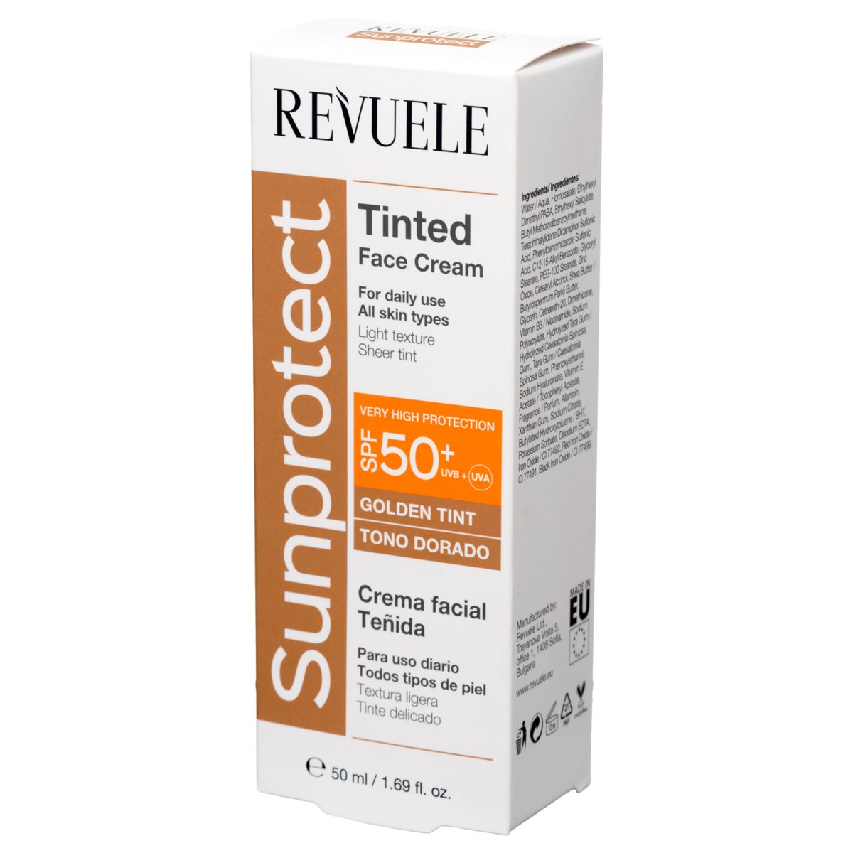 Tonirana krema za lice REVUELE Sunprotect Golden Tint SPF50+ 50ml - Slika 2